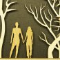3D wooden wall picture for decoration (95*55cm) - couple in forest