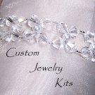 Woven clear crystal bracelet jewelry making kit w Swarovski elements many colors