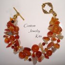 carnelian citrine yellow orange semiprec bead mix bracelet supply kit all inc EZ