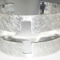 brushed silver plated cross cutout cuff bracelet bangle chunky statement piece