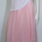 3/4 flowing pink skirt casual or dress up small - medium elastic waist USA NEW