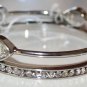 2 silver crystal bracelets silver plated tear drop crystal & channel set