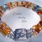 gold orange magnet clasp bracelet jewelry Kit ALL inc EZ pic inst necklace avail