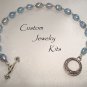 light blue freshwater pearl bracelet jewelry Kit ALL inc EZ picture instructions