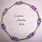 lavender crystal stretch bracelet bead kit w Swarovski elements great layered