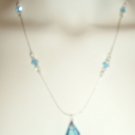Mediterranean Blue crystal necklace making kit w Swarovski elements EZ instruct.