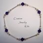 purple crystal stretch bracelet bead kit w Swarovski elements great layered
