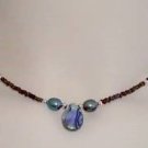 seed beads pearl accents & natural abalone MOP pendant necklace jewelry Kit EASY