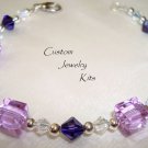 lavender cube bead kit with Swarovski crystal elements all pieces included EASY