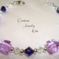 lavender cube bead kit with Swarovski crystal elements all pieces included EASY