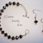 hematite electroplated crystal bracelet & earring adult jewelry bead craft kit