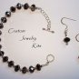 hematite electroplated crystal bracelet & earring adult jewelry bead craft kit