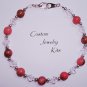 amethyst & w clear Swarovski elements bracelet adult bead jewelry craft kit