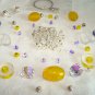 loose bead mix jewelry making supplies w wire clasp beads ALL INCL yellow KIT G