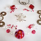 rose clear bead jewelry making supplies w wire clasp beads ALL INC hoop KIT MM