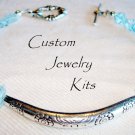 blue quartz & tube bead bracelet adult jewelry bead craft kit all incl EZ