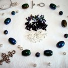 loose bead mix jewelry making supplies w wire clasp beads ALL INCL green KIT E
