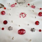 rose bead feather jewelry making supplies w wire clasp beads ALL INCLUDED KIT EE