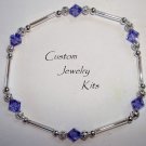 tanzanite crystal stretch bracelet bead kit w Swarovski elements great layered
