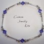 tanzanite crystal stretch bracelet bead kit w Swarovski elements great layered