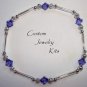 tanzanite crystal stretch bracelet bead kit w Swarovski elements great layered