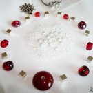 pink bead jewelry making supplies w wire clasp beads ALL INC snowflake KIT KK