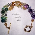 lavender green gold ombre semiprecious beads mix adult bracelet kit all inc EASY