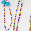 large turquoise, wood bead lanyard tag holder adult bead kit all inc TEACHER
