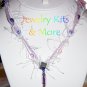 lavender purple necklace bead fabric adult jewelry making supply bead KIT EZ ins