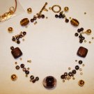 loose bead mix jewelry making supplies w wire clasp beads ALL INC dk brown KIT T