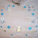 clear cube bead jewelry making supplies w wire clasp beads ALL INCLUDED KIT 2B