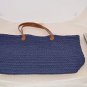 H&M navy blue Handbag Shoulder Bag Purse Tote or beach w zipper NEW With Tag