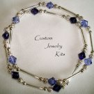 2 tone crystal stretch bracelets bead kits w Swarovski elements great layered
