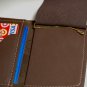 Brown Genuine Cowhide Bifold Flip Leather Men Money Clip Wallet Bill Made In USA