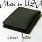 USA Hand made Bifold Flip Genuine Cowhide Leather Men's Money Clip Wallet Holder
