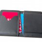 USA Hand made Bifold Flip Genuine Cowhide Leather Men's Money Clip Wallet Holder