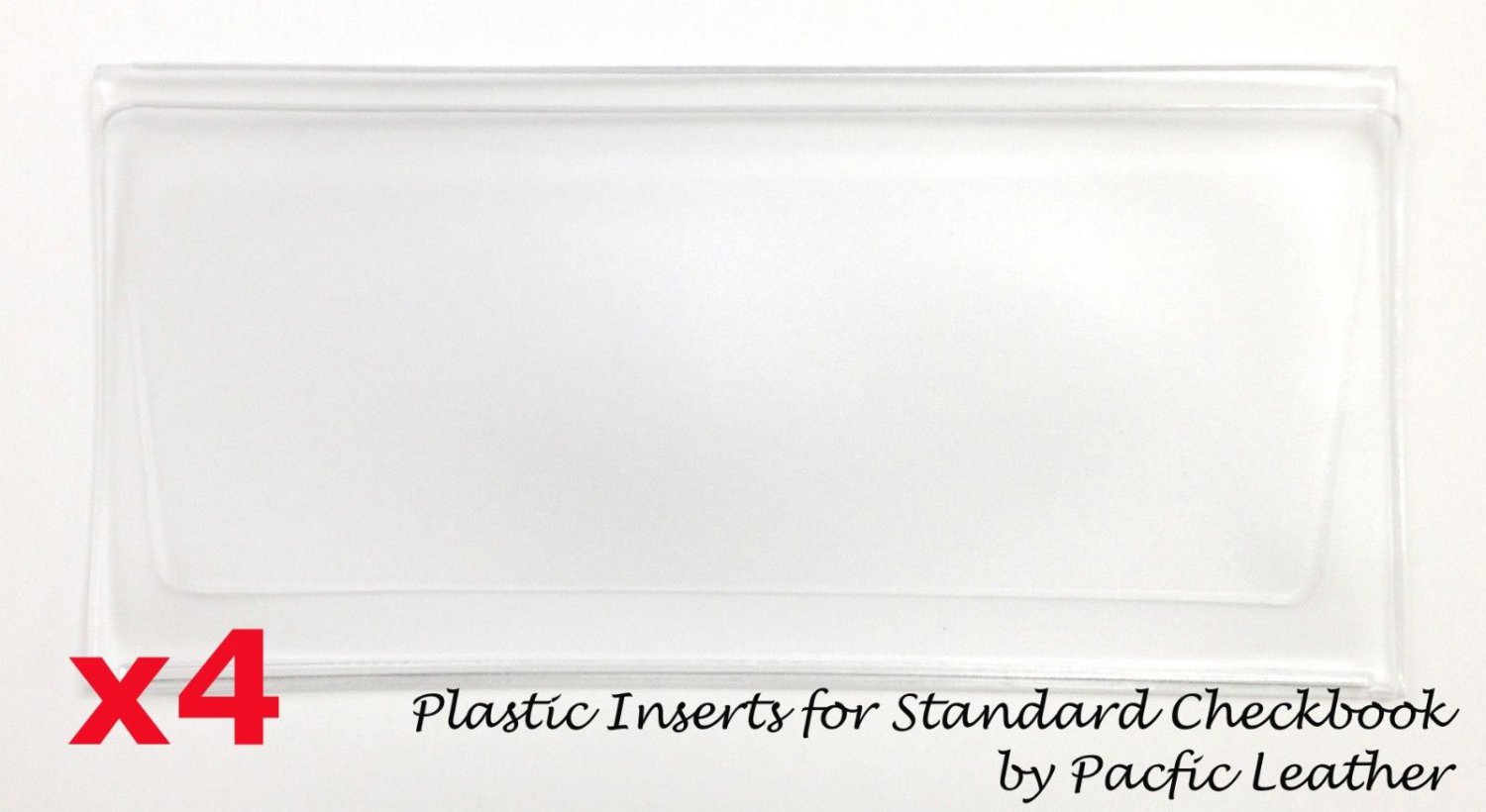 4pc Checkbook Duplicate Divider Insert Protector Cover Vinyl Standard 6 ...