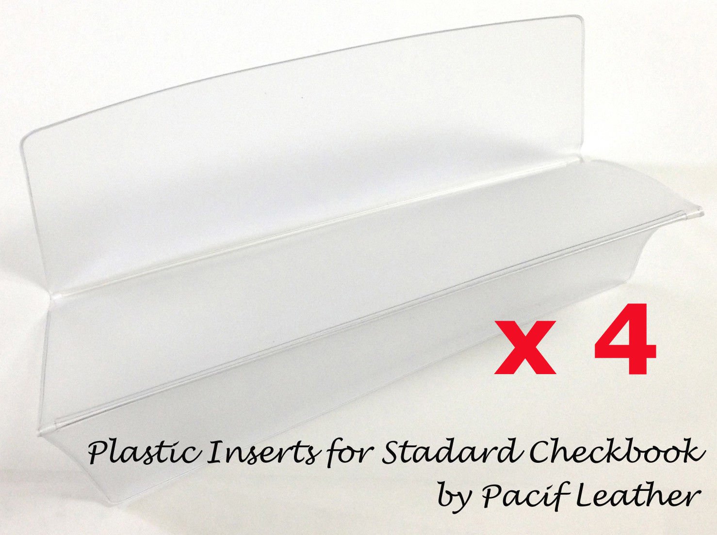 4pc Checkbook Duplicate Divider Insert Protector Cover Vinyl Standard 6 ...