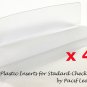 4pc Checkbook Duplicate Divider Insert Protector Cover Vinyl Standard 6 x 3 inch