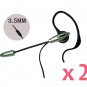 2pcs of 3.5mm Ear-Hook Boom Mic. Handsfree Headset Earpiece for Samsung Galaxy