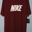 NIKE DRI-FIT 2.0 MENS TRAINING T-SHIRT Team Red Burgundy White 100% Cotton NWT