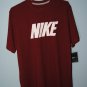 NIKE DRI-FIT 2.0 MENS TRAINING T-SHIRT Team Red Burgundy White 100% Cotton NWT