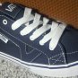VANS Tory Navy Blue White Canvas Contrast Stitching Women Skate Sneakers Lace