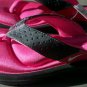 Nike Women Comfort Thong  Flip Flops Black Pink New in Box Sandals New in Box