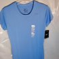 Nike 349014-010 Women's Performance Short Sleeve Tee Lt. Blue Dri-Fit Shirt Poly