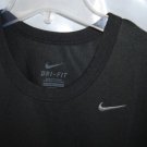 Nike 349014-010 Women's Performance Short Sleeve Tee Black Dri-Fit Shirt Poly