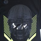 NIKE DRI-FIT Cotton Dominator Mens Football Skull Helmet 548584-011 Black Volt