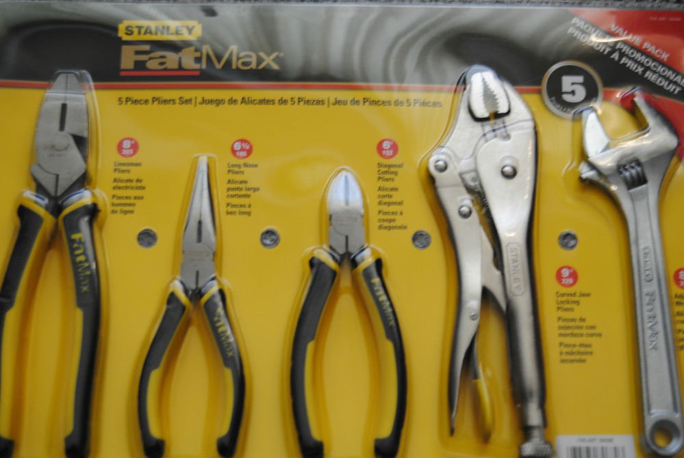 STANLEY FATMAX 5 Piece Pliers set Adjustable Wrench NAME BRAND TOOLS