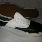VANS SPECTATOR LO PRO Leather Skate Shoe White BLACK Low Top OFF THE WALL