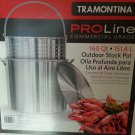 NEW 160 Quart Aluminum Stock Pot w/ Steamer Basket + Lid 40 Gallon Cookware
